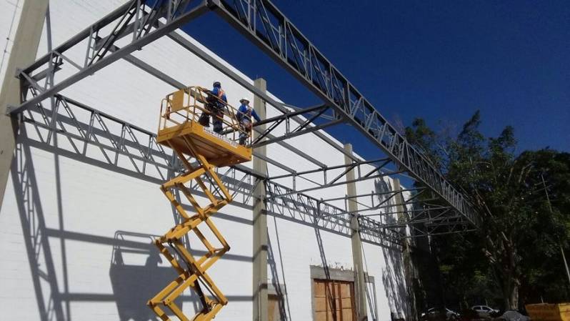 Cobertura Metálica Inclinada Preço Bairro Rural do Pari - Cobertura Metálica Inclinada